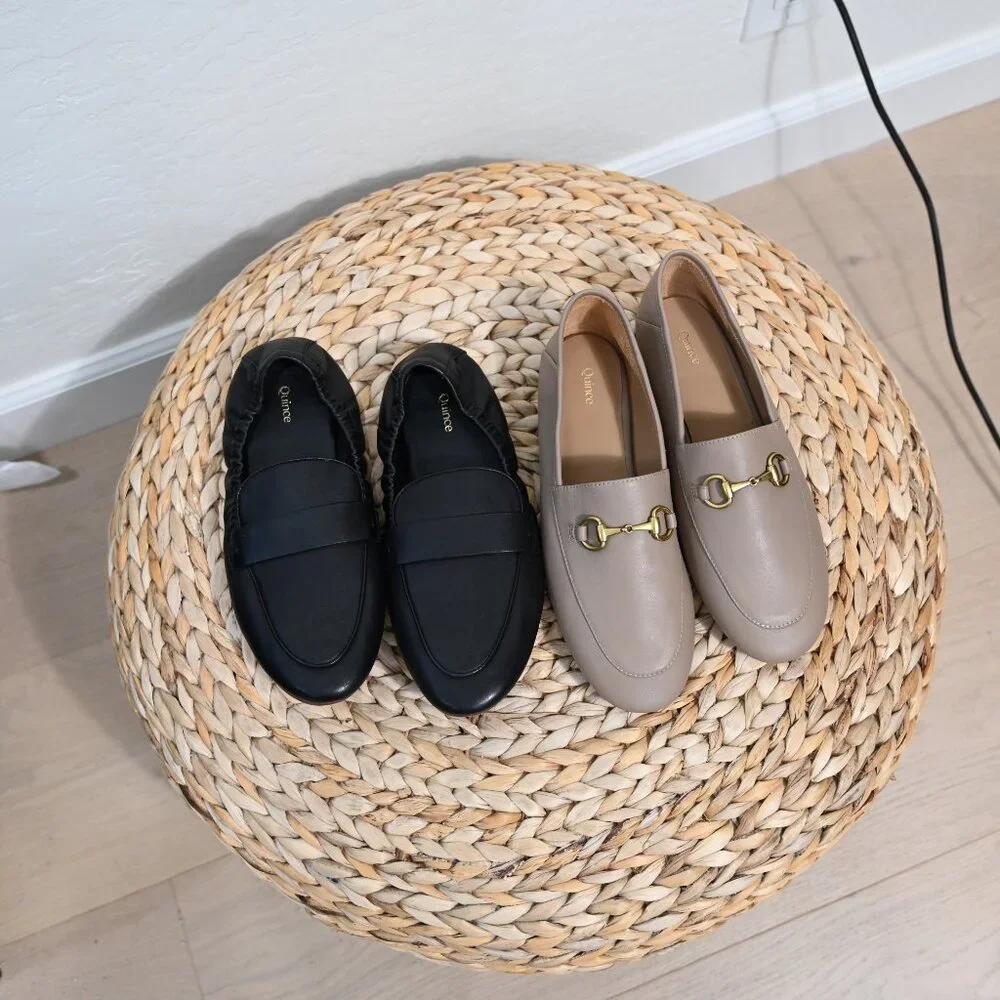 Quince Size 9 Tan and Black Loafers NWOT - Picture 3 of 6